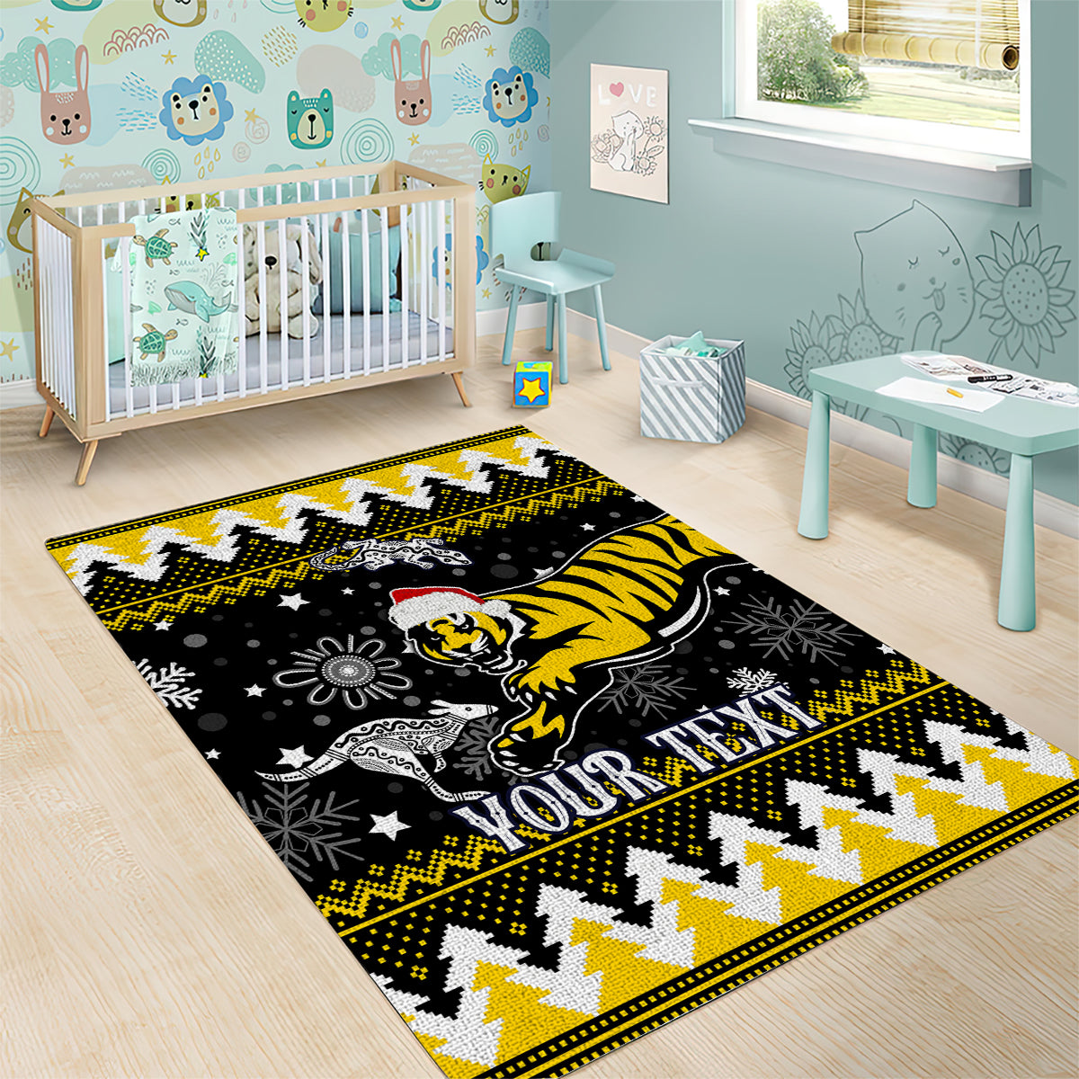 Custom Tigers Football Area Rug Christmas Vibe 2023 - Vibe Hoodie Shop