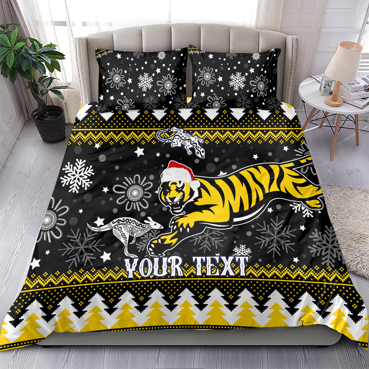Custom Tigers Football Bedding Set Christmas Vibe 2023 - Vibe Hoodie Shop
