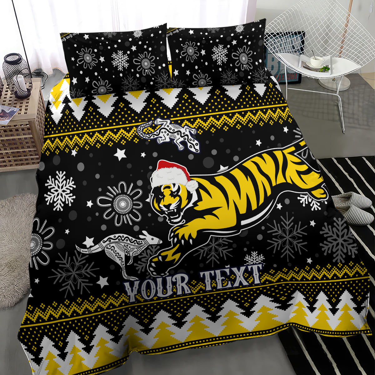 Custom Tigers Football Bedding Set Christmas Vibe 2023 - Vibe Hoodie Shop