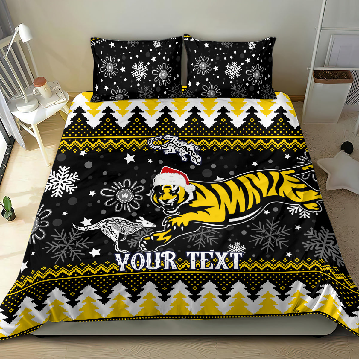 Custom Tigers Football Bedding Set Christmas Vibe 2023 - Vibe Hoodie Shop