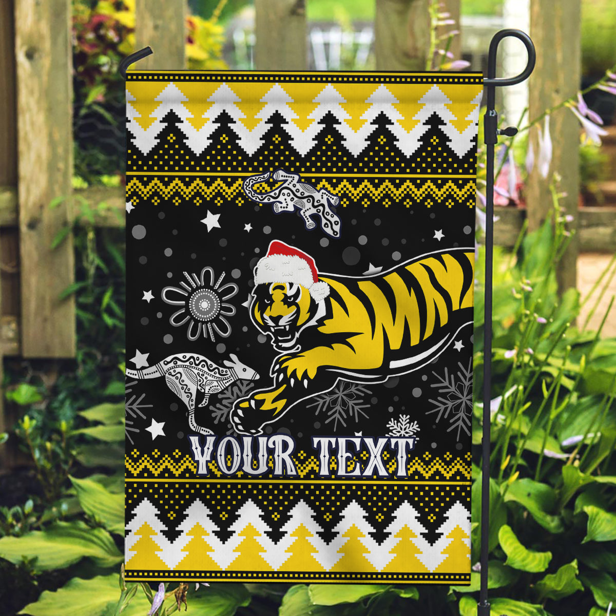 Custom Tigers Football Garden Flag Christmas Vibe 2023 - Vibe Hoodie Shop