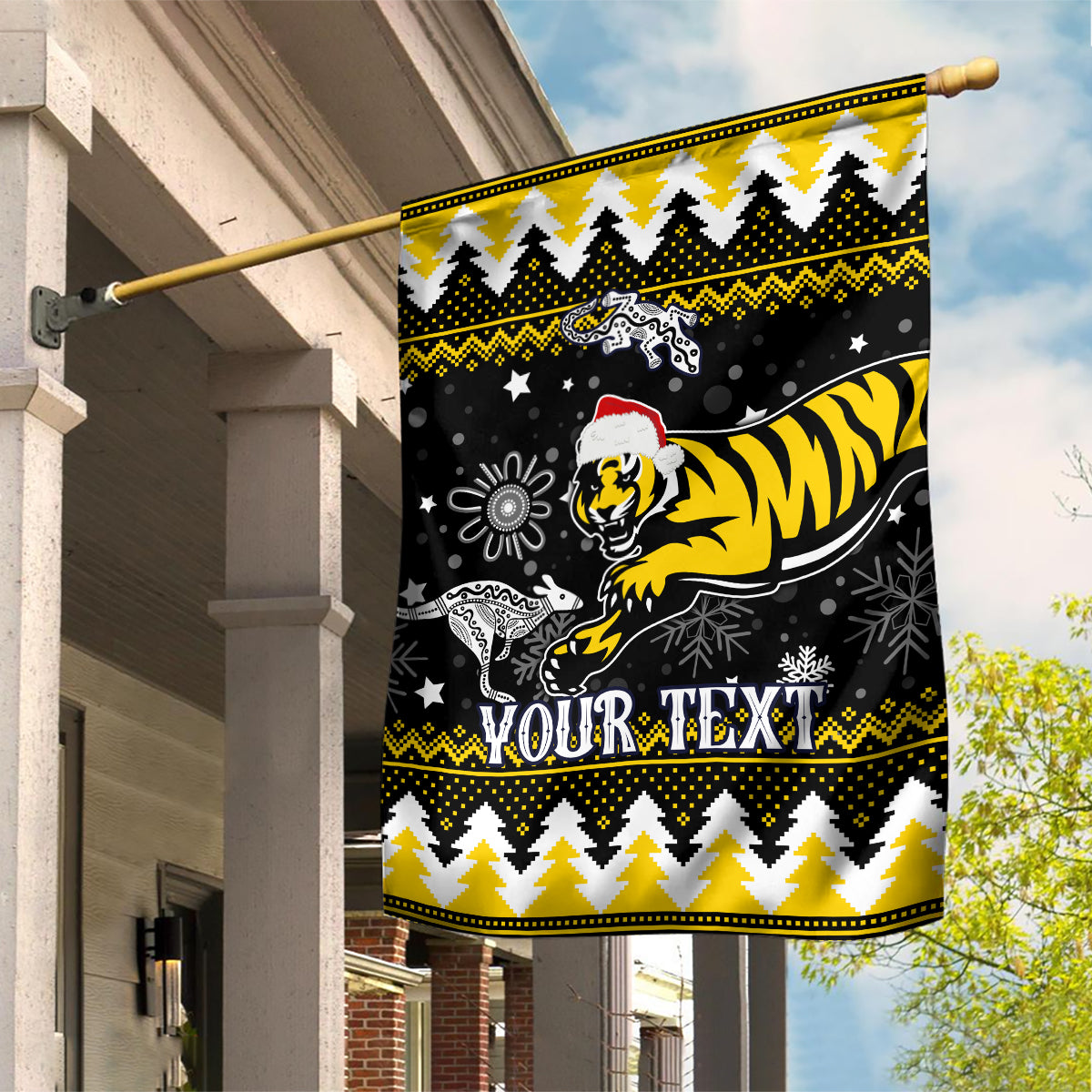 Custom Tigers Football Garden Flag Christmas Vibe 2023 - Vibe Hoodie Shop