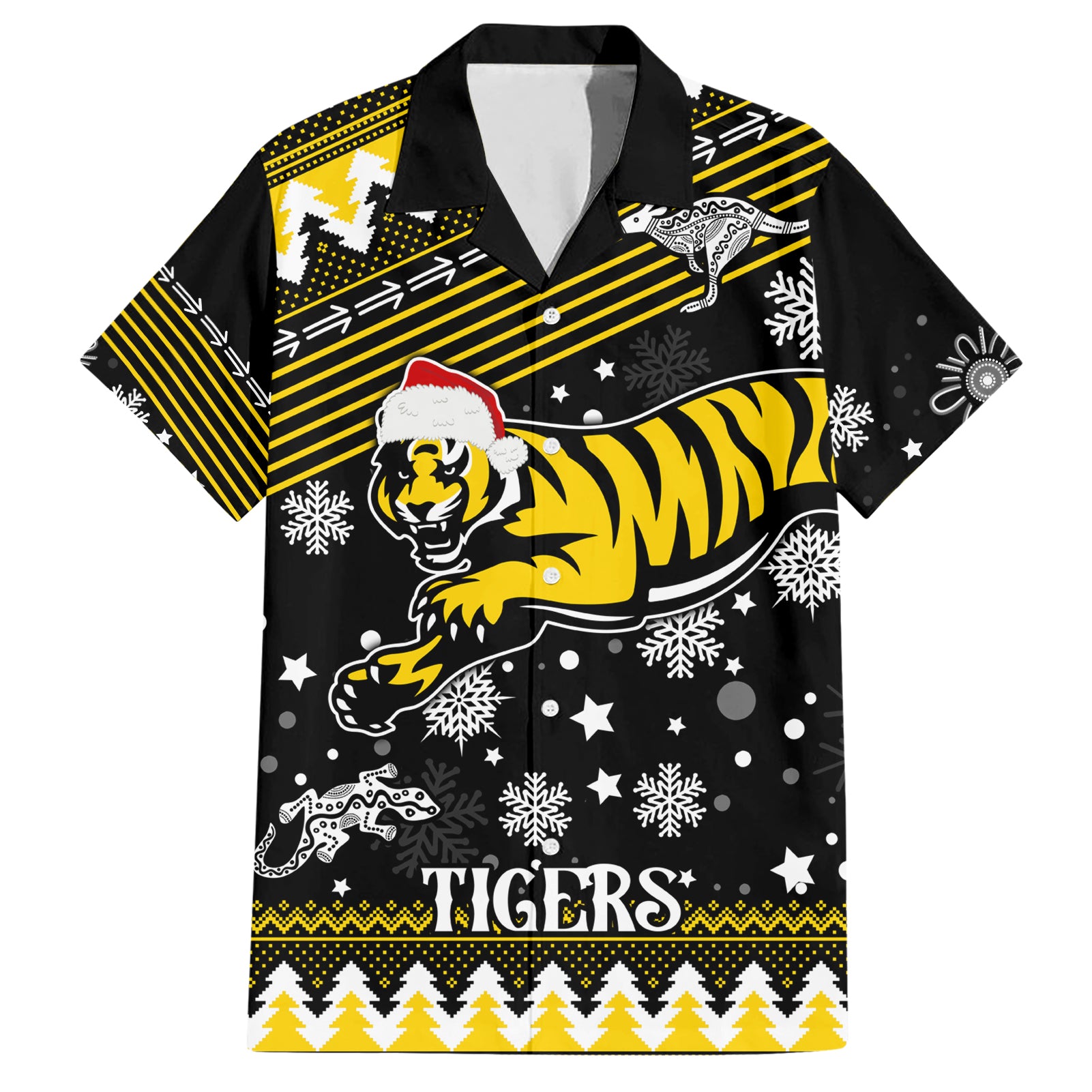 Custom Tigers Football Hawaiian Shirt Christmas Vibe 2023 - Vibe Hoodie Shop