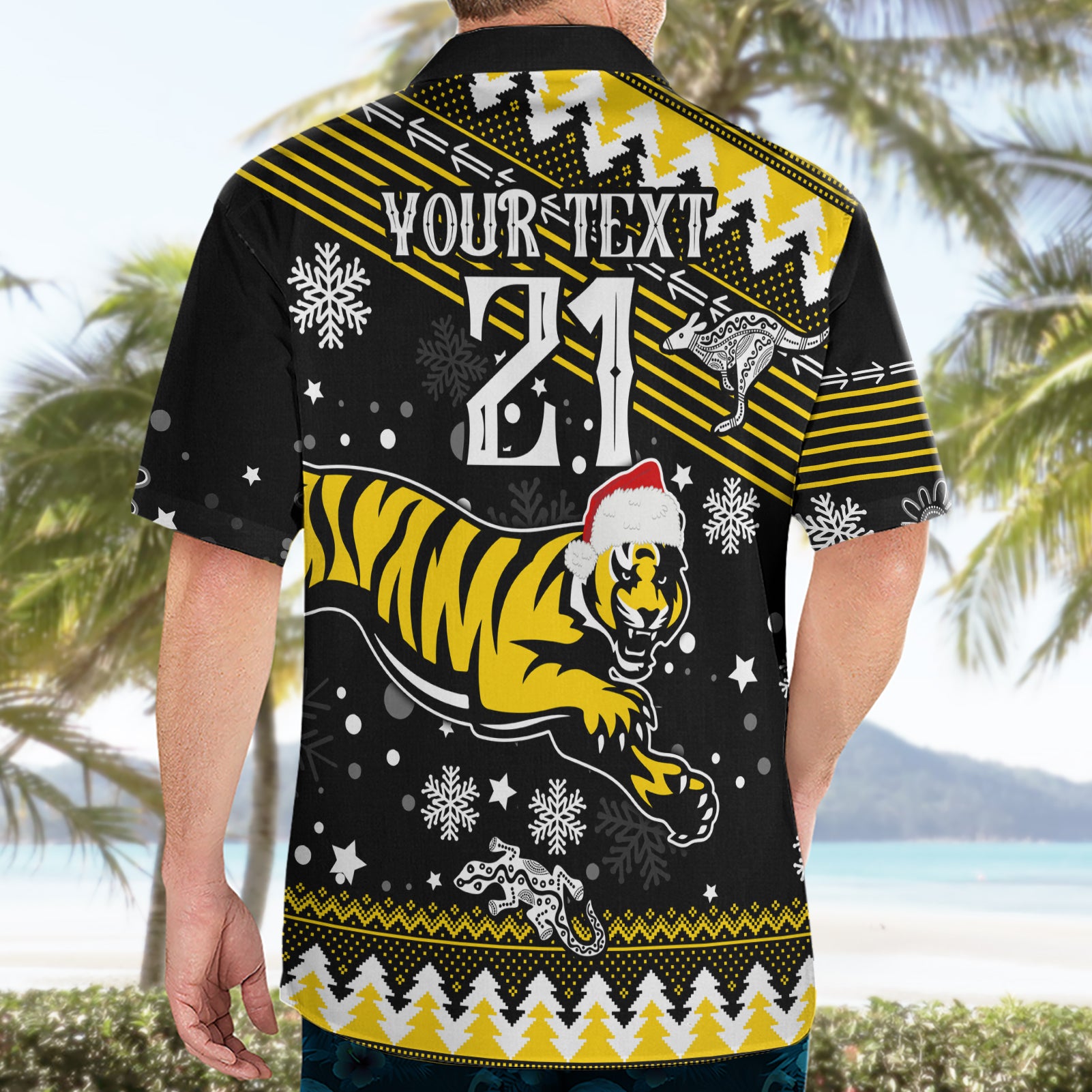 Custom Tigers Football Hawaiian Shirt Christmas Vibe 2023 - Vibe Hoodie Shop