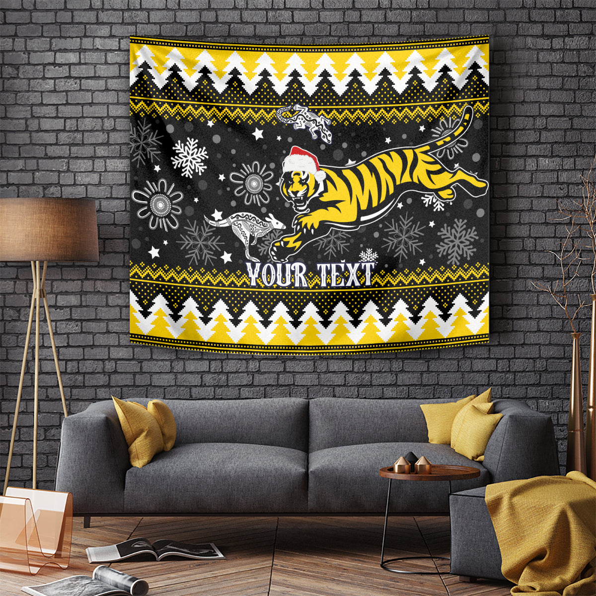 Custom Tigers Football Tapestry Christmas Vibe 2023 - Vibe Hoodie Shop