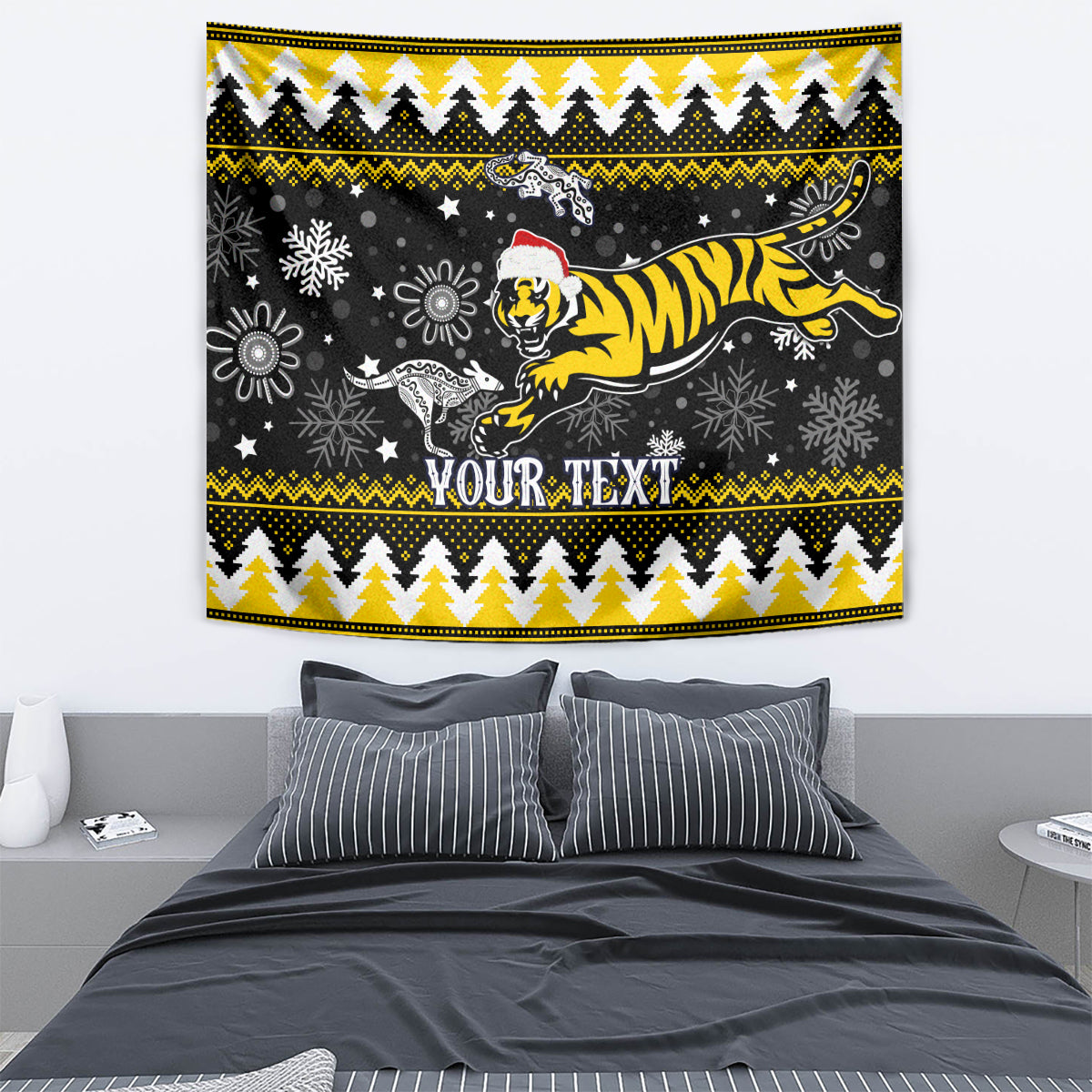 Custom Tigers Football Tapestry Christmas Vibe 2023 - Vibe Hoodie Shop