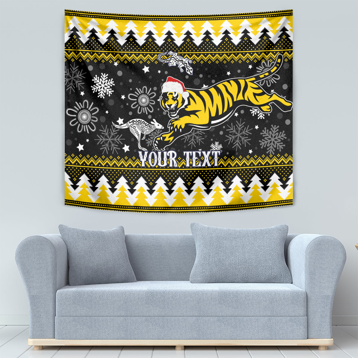 Custom Tigers Football Tapestry Christmas Vibe 2023 - Vibe Hoodie Shop