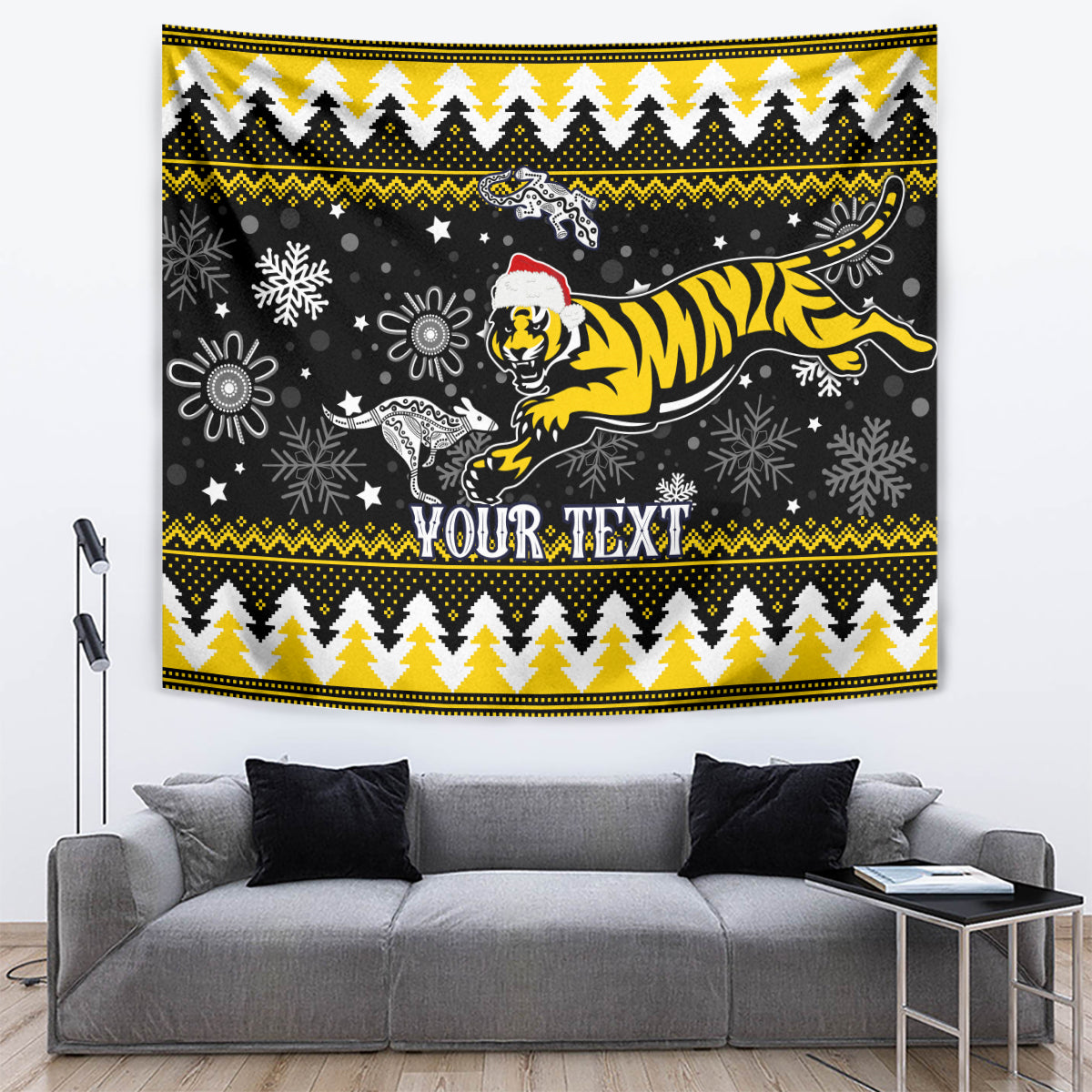 Custom Tigers Football Tapestry Christmas Vibe 2023 - Vibe Hoodie Shop