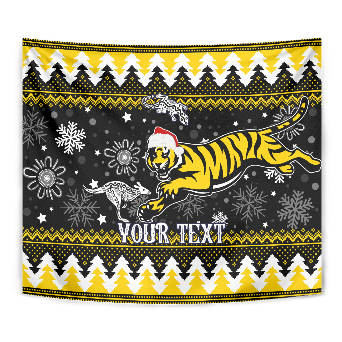 Custom Tigers Football Tapestry Christmas Vibe 2023 - Vibe Hoodie Shop