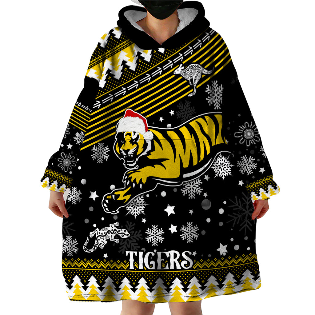 Custom Tigers Football Wearable Blanket Hoodie Christmas Vibe 2023 - Vibe Hoodie Shop