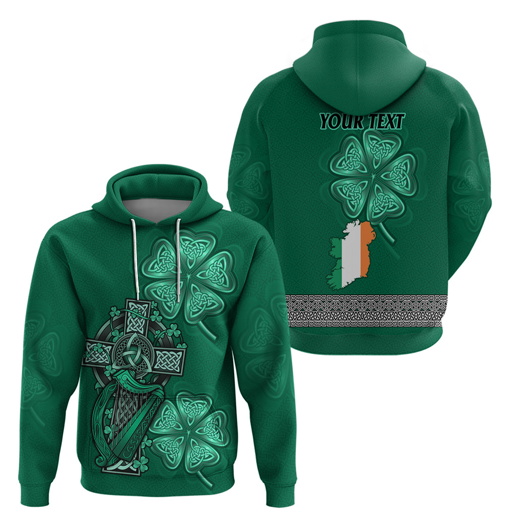 Irish Celtic Cross and Harp with Ireland Shamrock Personalized Hoodie LT9 - Vibe Hoodie Shop