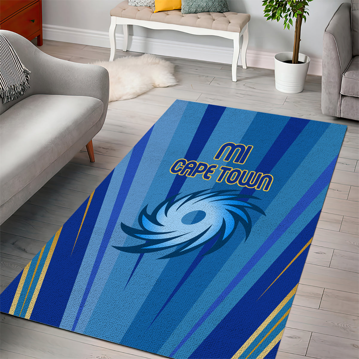 MI Cape Town Custom Area Rug South African Cricket 2024 Sporty - Vibe Hoodie Shop