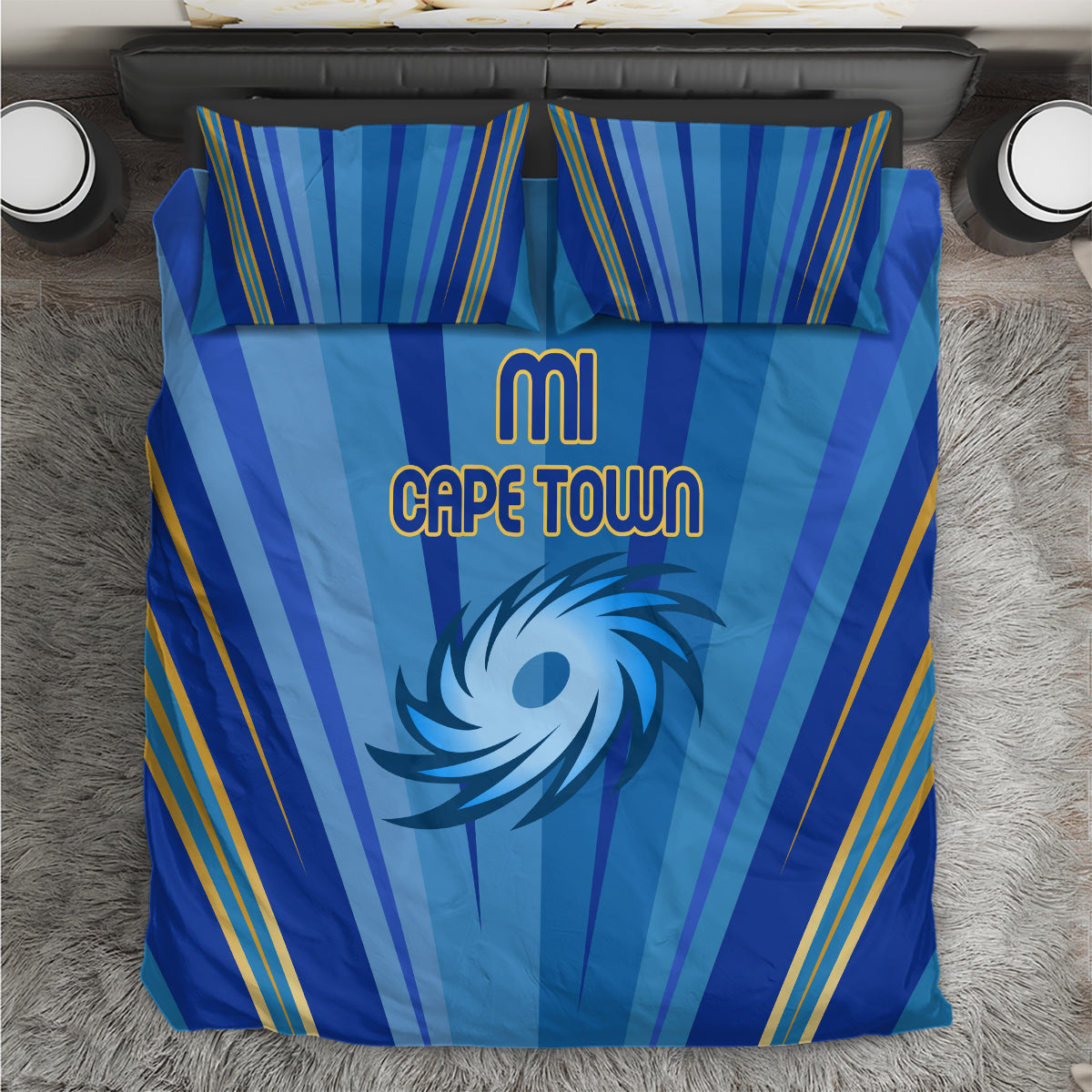 MI Cape Town Custom Bedding Set South African Cricket 2024 Sporty - Vibe Hoodie Shop