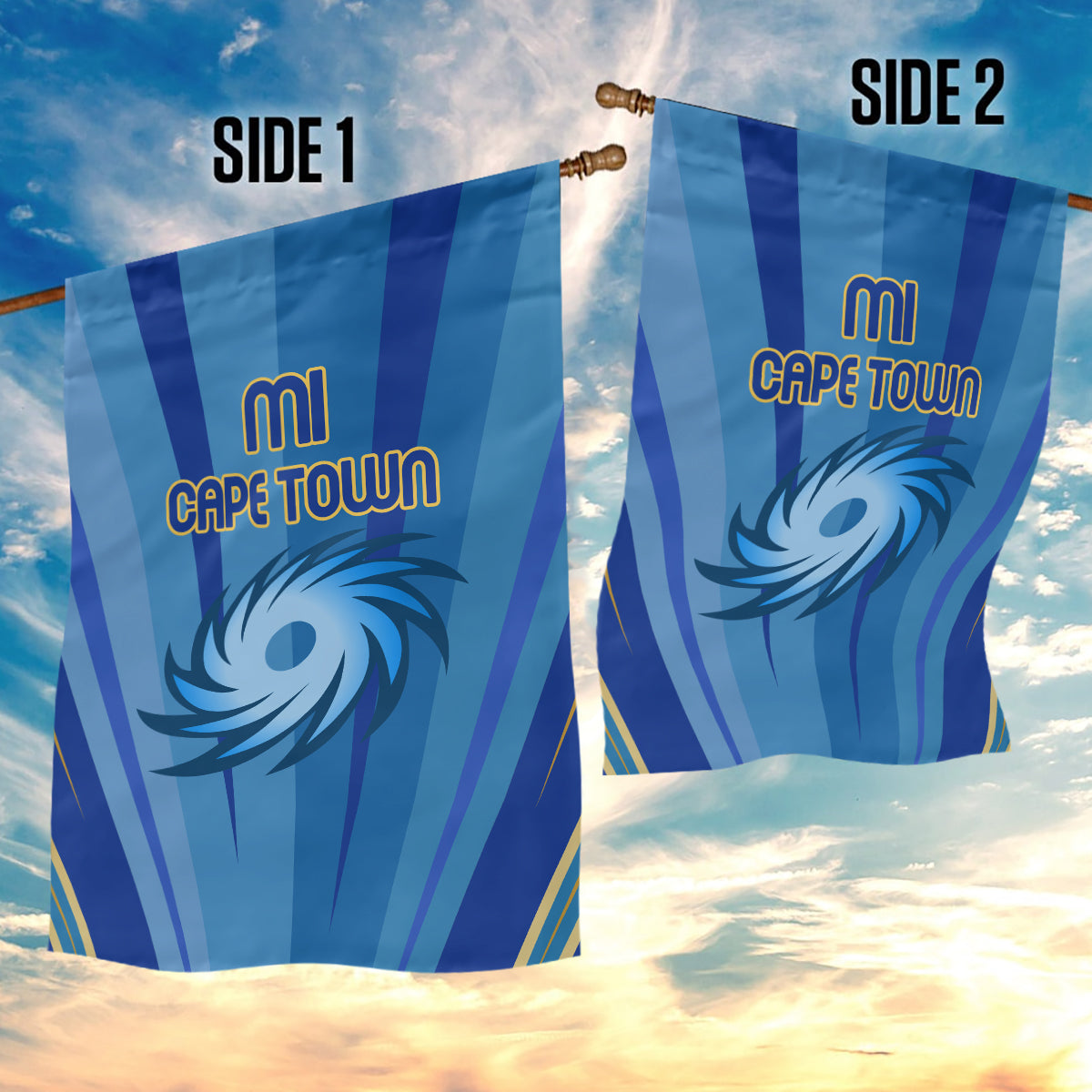 MI Cape Town Custom Garden Flag South African Cricket 2024 Sporty - Vibe Hoodie Shop