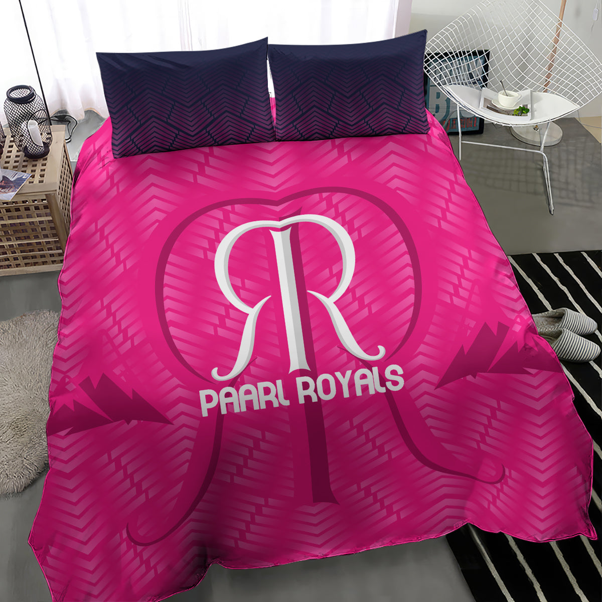 Paarl Royals Custom Bedding Set South African Cricket 2024 Sporty - Vibe Hoodie Shop