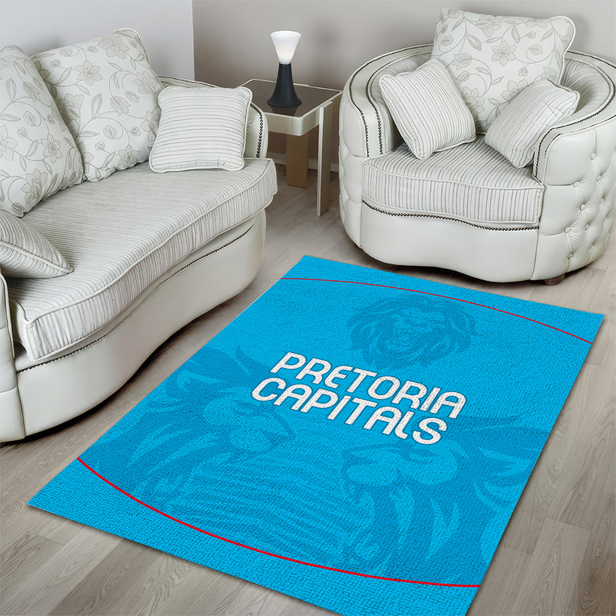 Pretoria Capitals Custom Area Rug South African Cricket 2024 Sporty - Vibe Hoodie Shop