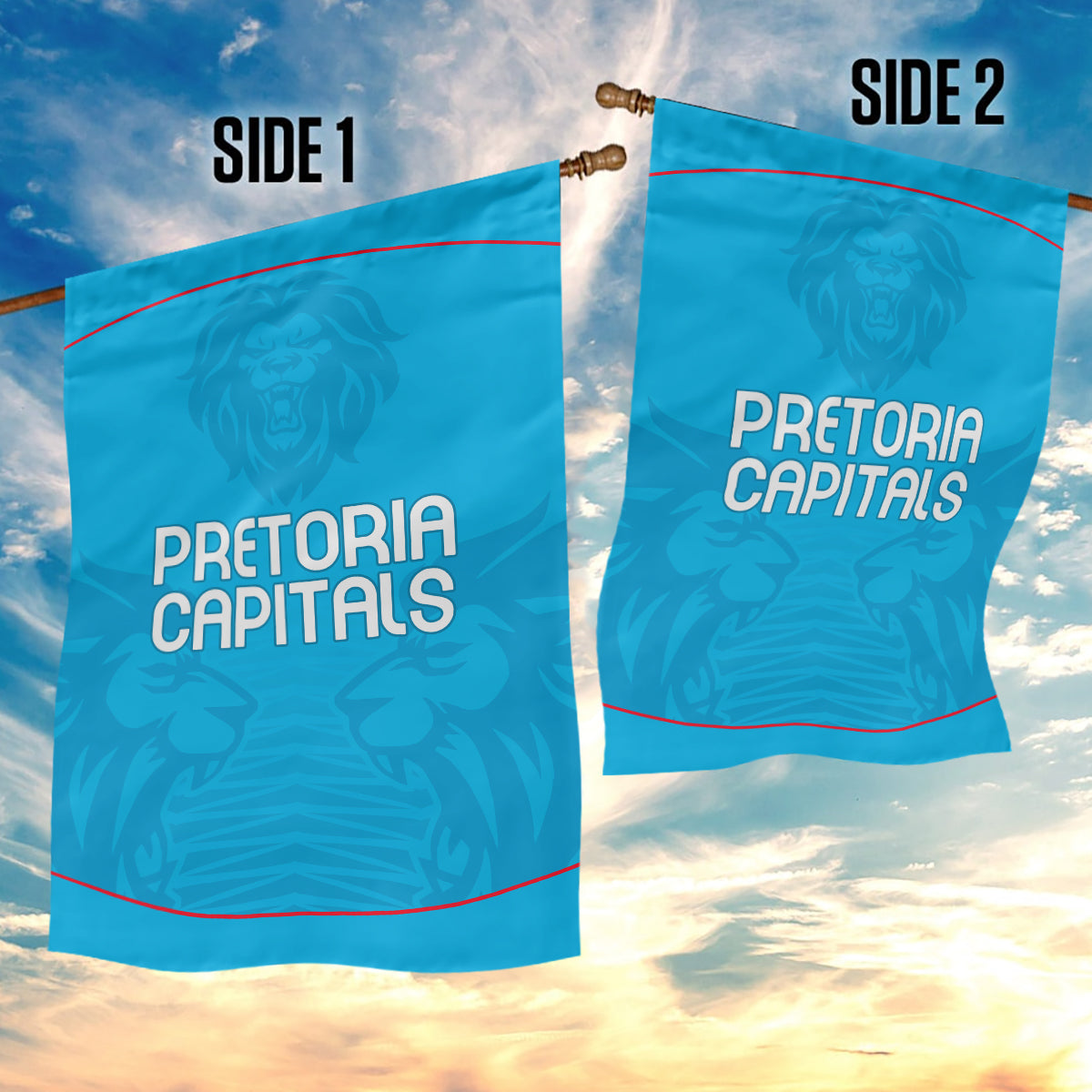 Pretoria Capitals Custom Garden Flag South African Cricket 2024 Sporty - Vibe Hoodie Shop