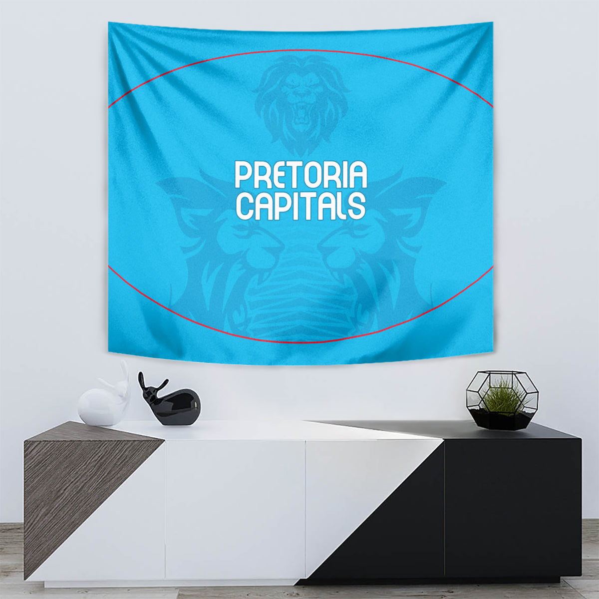 Pretoria Capitals Custom Tapestry South African Cricket 2024 Sporty - Vibe Hoodie Shop