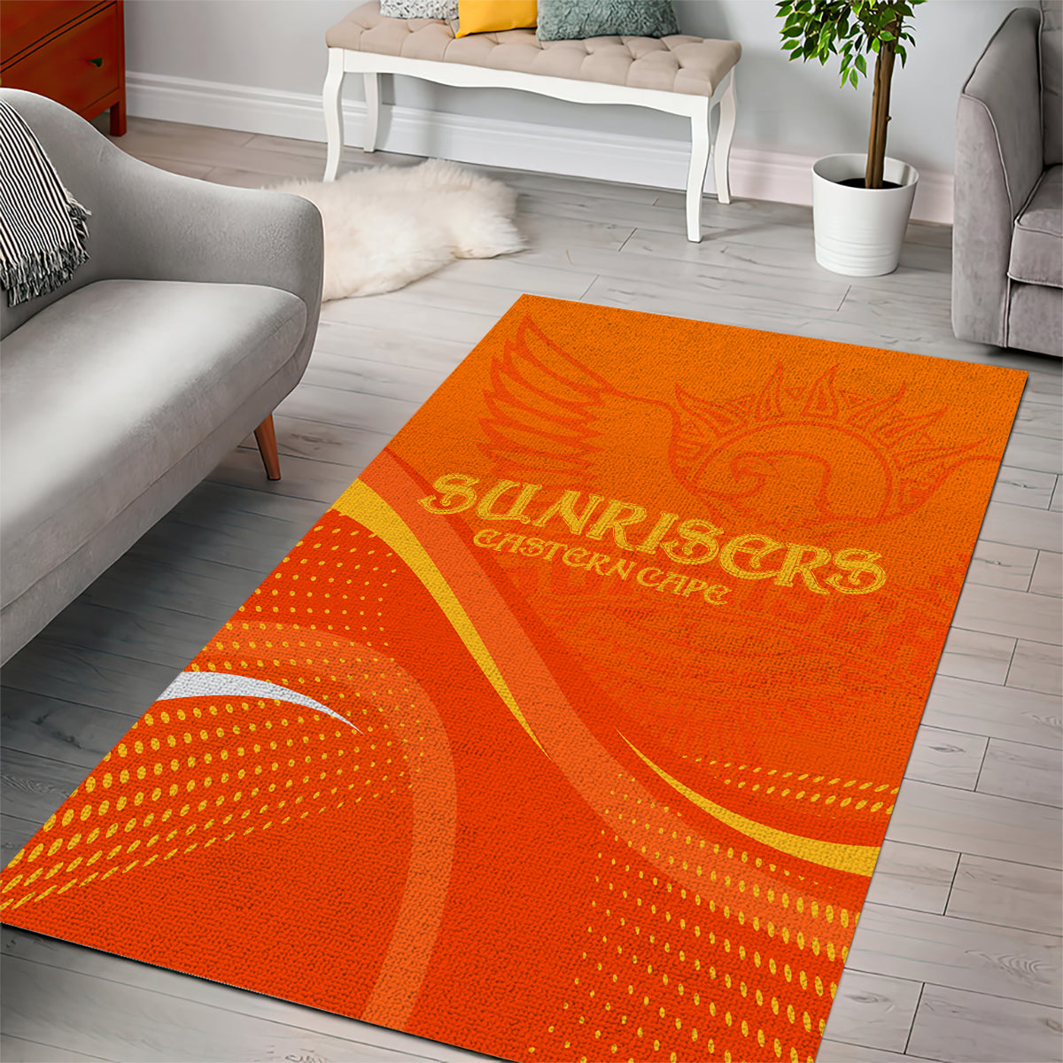 Sunrisers Eastern Cape Custom Area Rug South African Cricket 2024 Sporty - Vibe Hoodie Shop