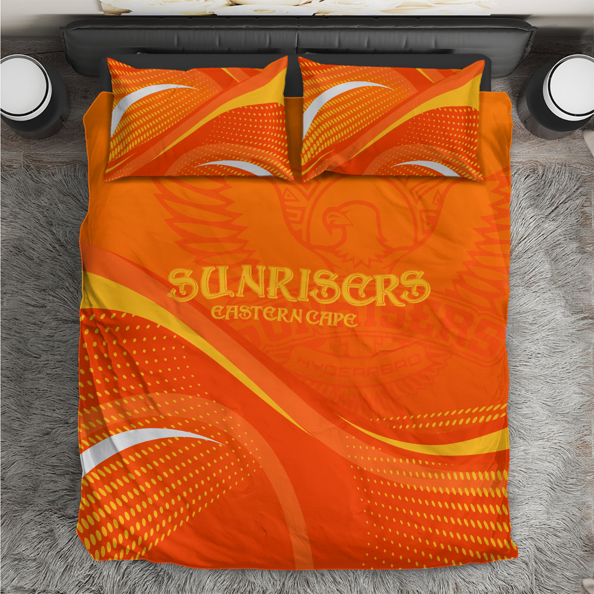 Sunrisers Eastern Cape Custom Bedding Set South African Cricket 2024 Sporty - Vibe Hoodie Shop