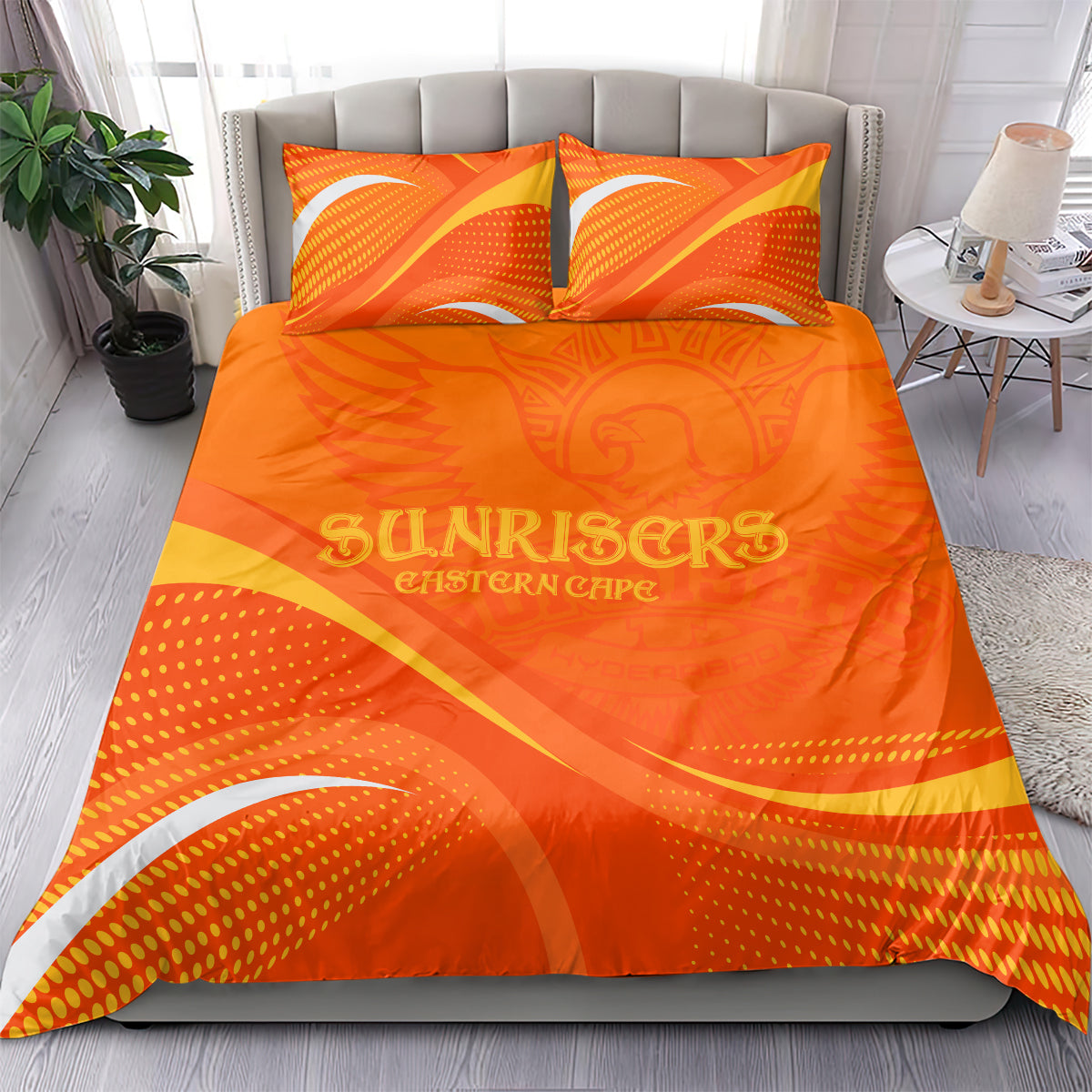 Sunrisers Eastern Cape Custom Bedding Set South African Cricket 2024 Sporty - Vibe Hoodie Shop