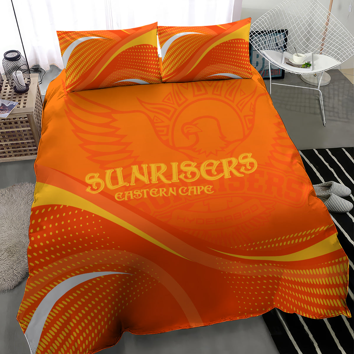 Sunrisers Eastern Cape Custom Bedding Set South African Cricket 2024 Sporty - Vibe Hoodie Shop