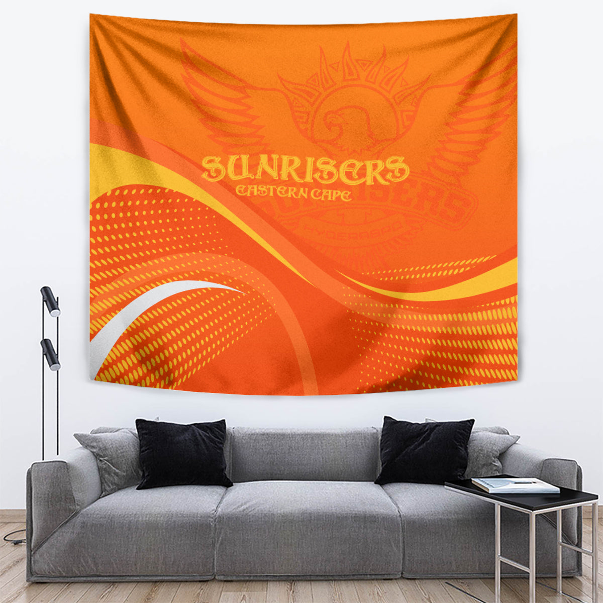 Sunrisers Eastern Cape Custom Tapestry South African Cricket 2024 Sporty - Vibe Hoodie Shop