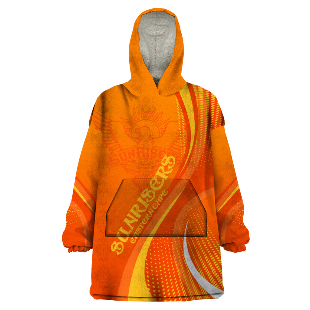 Sunrisers Eastern Cape Custom Wearable Blanket Hoodie South African Cricket 2024 Sporty - Vibe Hoodie Shop