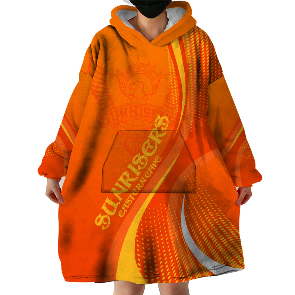 Sunrisers Eastern Cape Custom Wearable Blanket Hoodie South African Cricket 2024 Sporty - Vibe Hoodie Shop