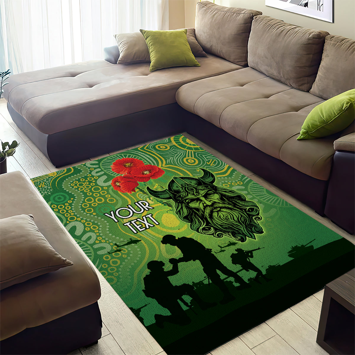 Custom Raiders Rugby ANZAC Area Rug Canberra The Military Soldiers - Vibe Hoodie Shop