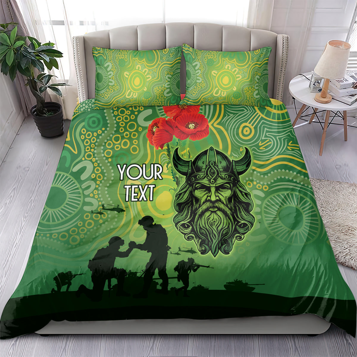 Custom Raiders Rugby ANZAC Bedding Set Canberra The Military Soldiers - Vibe Hoodie Shop