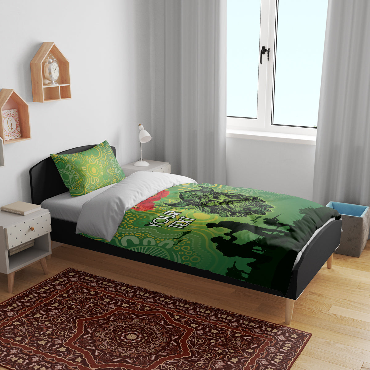 Custom Raiders Rugby ANZAC Bedding Set Canberra The Military Soldiers - Vibe Hoodie Shop