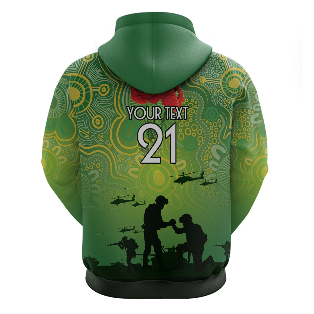 Custom Raiders Rugby ANZAC Hoodie Canberra The Military Soldiers LT9 - Vibe Hoodie Shop