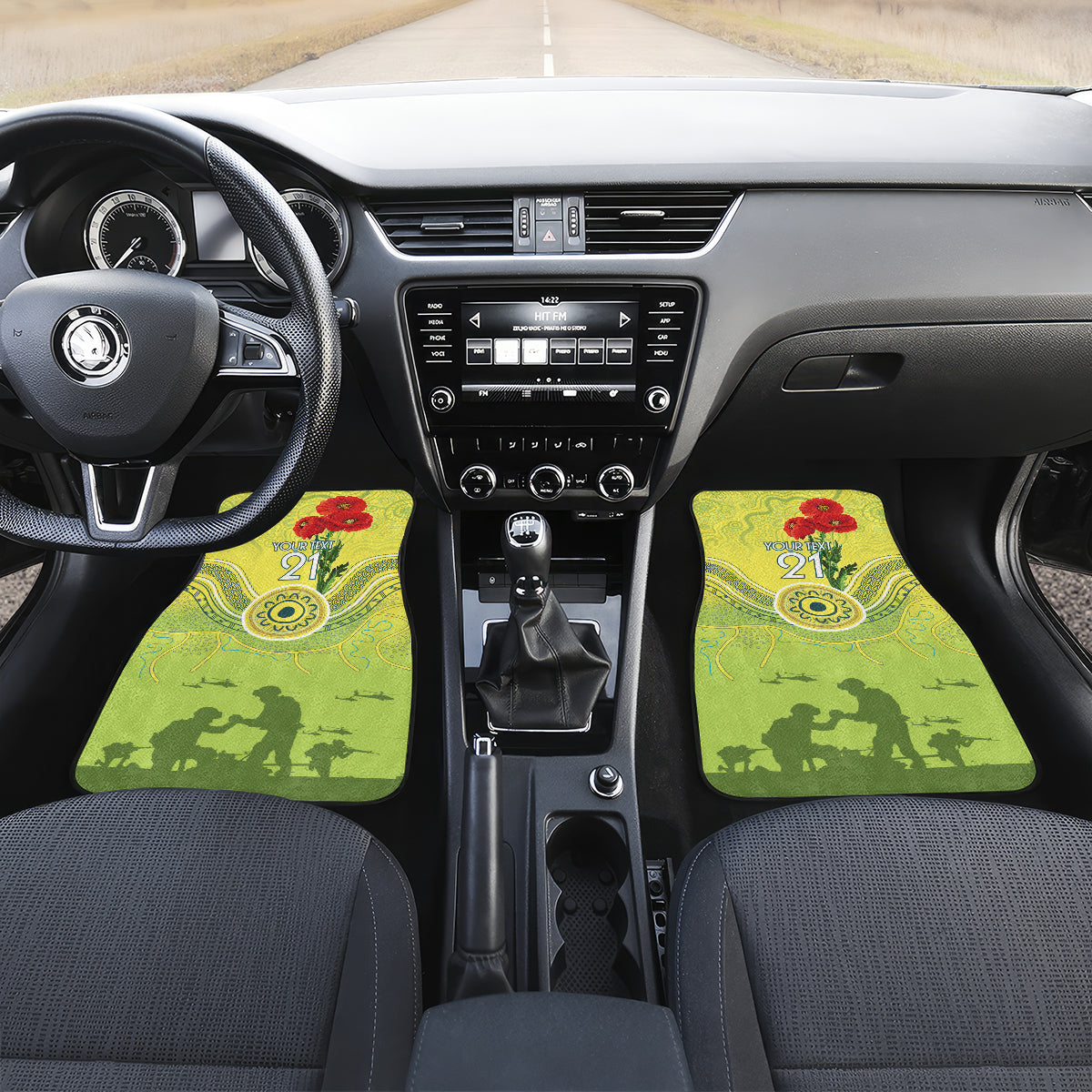 Custom Australia Cricket ANZAC Car Mats The Military Soldiers with Aboriginal Style