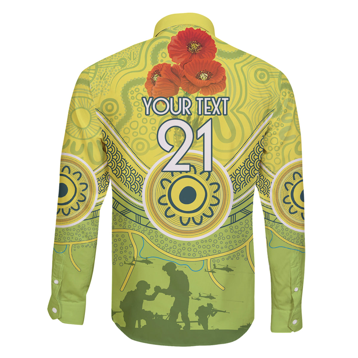 Custom Australia Cricket ANZAC Family Matching Off Shoulder Short Dress and Hawaiian Shirt The Military Soldiers with Aboriginal Style