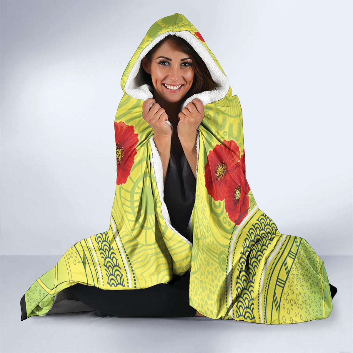 Custom Australia Cricket ANZAC Hooded Blanket The Military Soldiers with Aboriginal Style