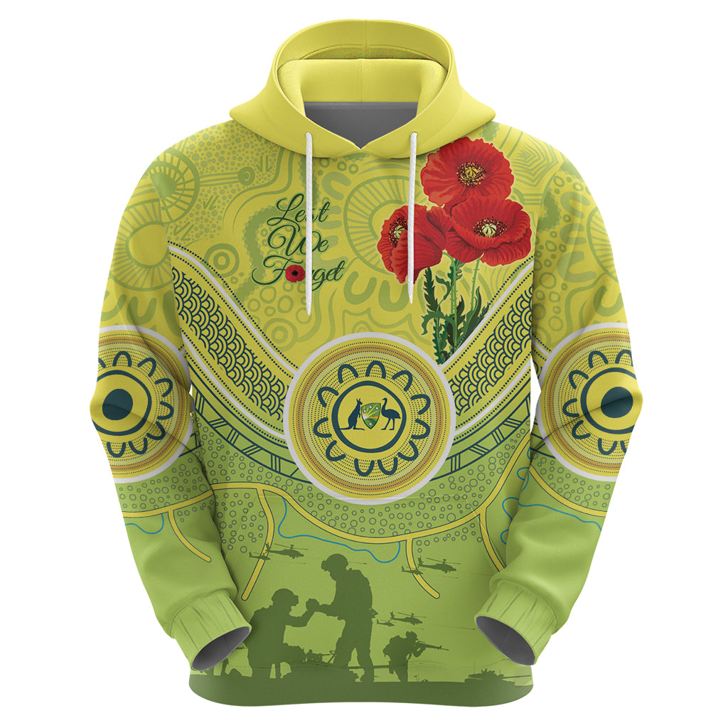 Custom Australia Cricket ANZAC Hoodie The Military Soldiers with Aboriginal Style LT9 - Vibe Hoodie Shop