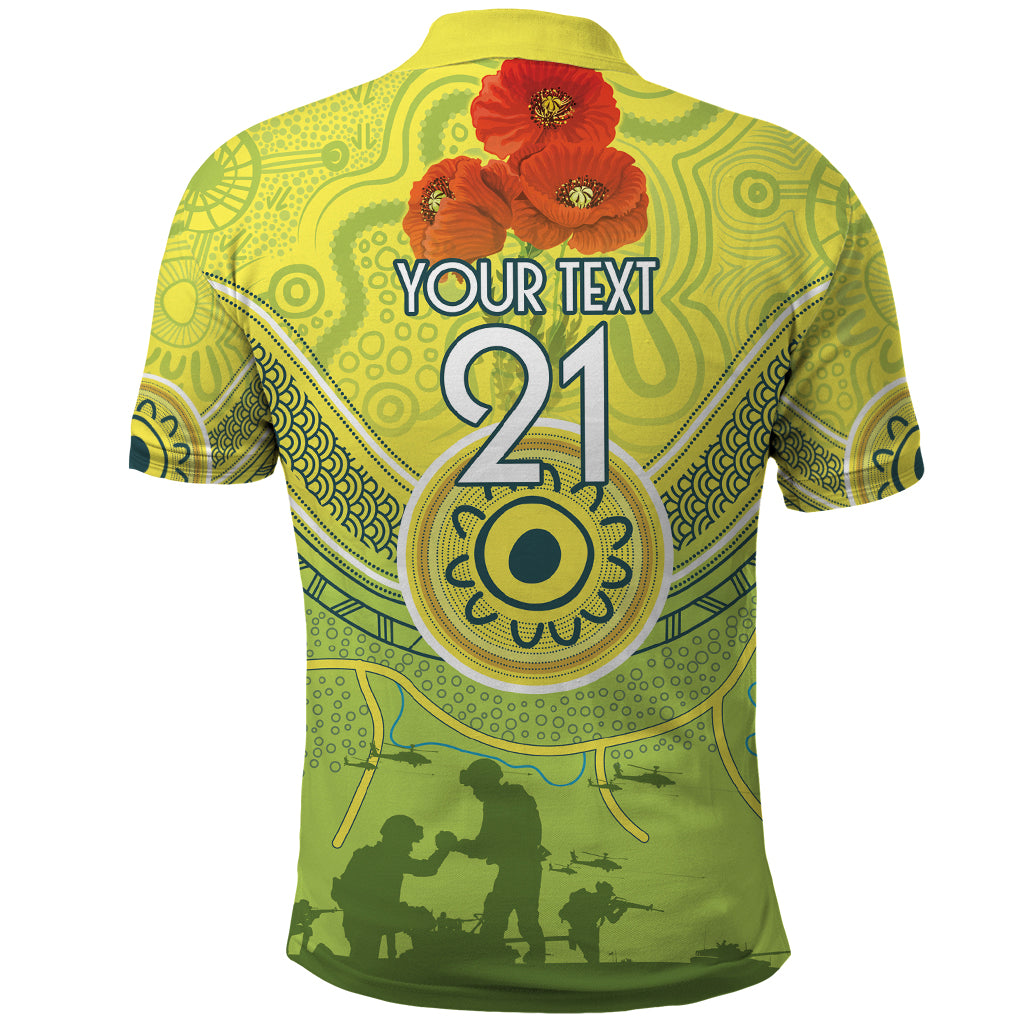 Custom Australia Cricket ANZAC Polo Shirt The Military Soldiers with Aboriginal Style LT9 - Vibe Hoodie Shop