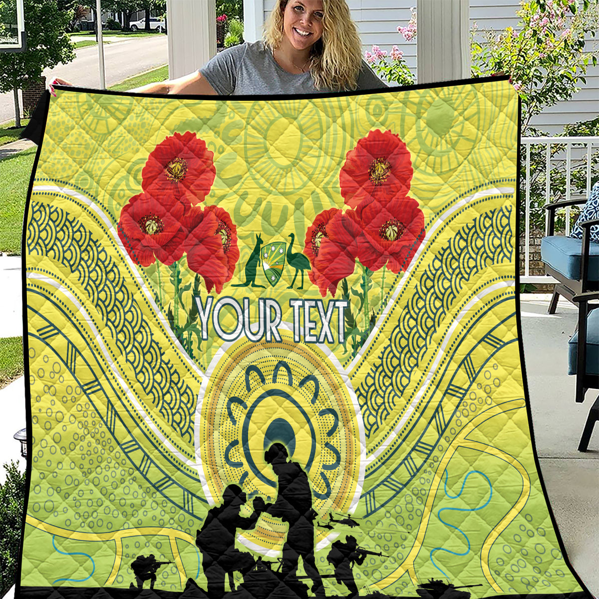 Custom Australia Cricket ANZAC Quilt The Military Soldiers with Aboriginal Style - Vibe Hoodie Shop
