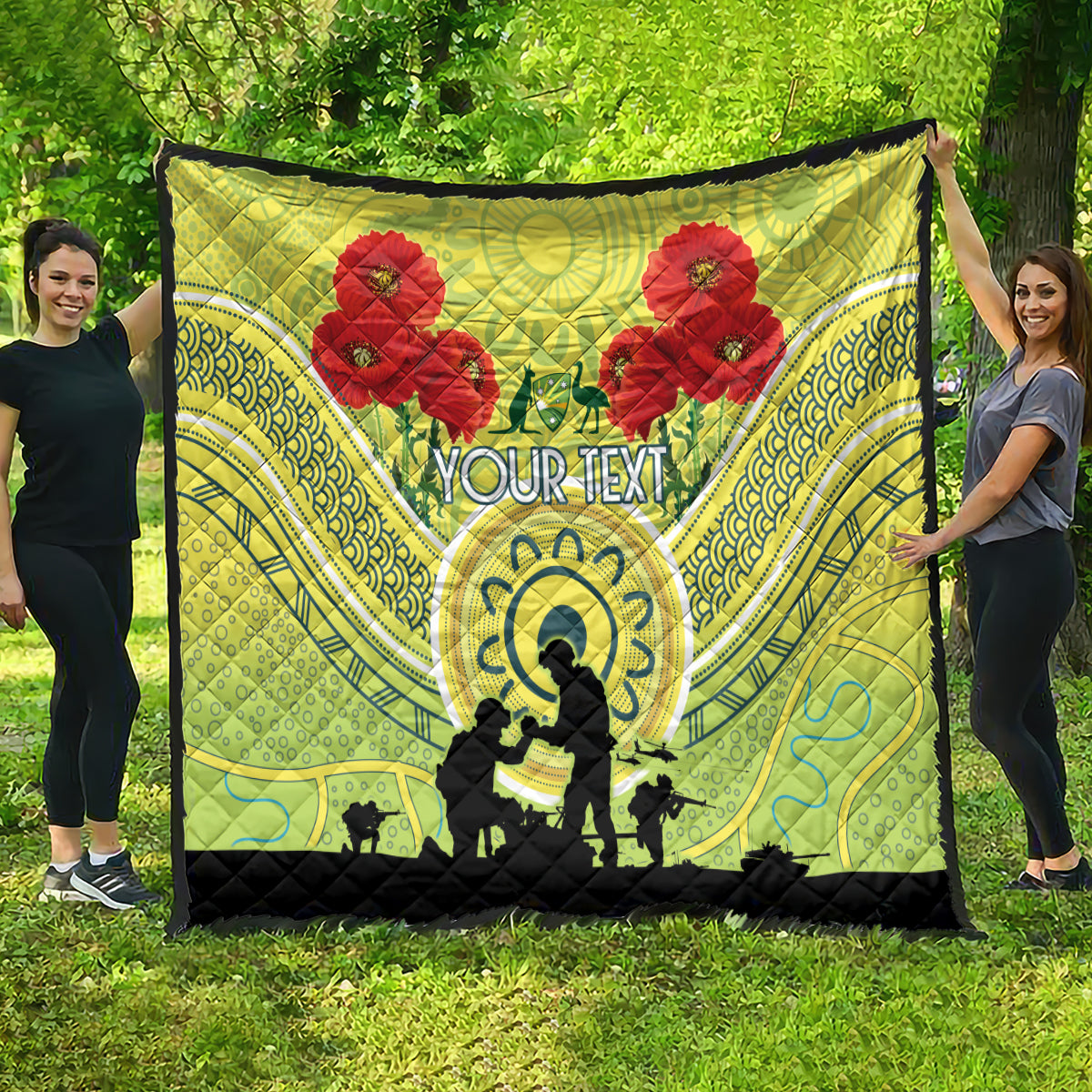 Custom Australia Cricket ANZAC Quilt The Military Soldiers with Aboriginal Style - Vibe Hoodie Shop