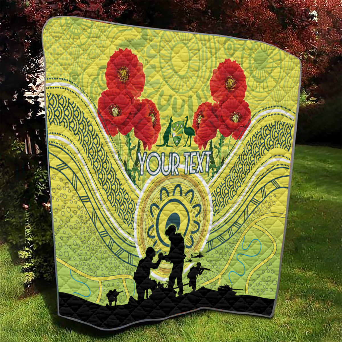 Custom Australia Cricket ANZAC Quilt The Military Soldiers with Aboriginal Style - Vibe Hoodie Shop