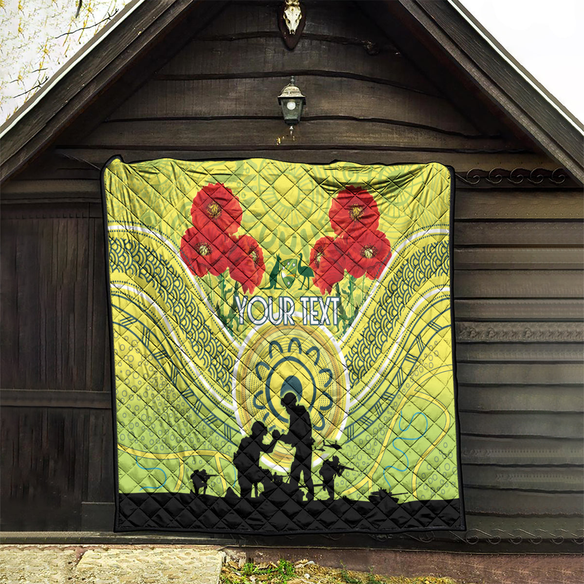 Custom Australia Cricket ANZAC Quilt The Military Soldiers with Aboriginal Style - Vibe Hoodie Shop