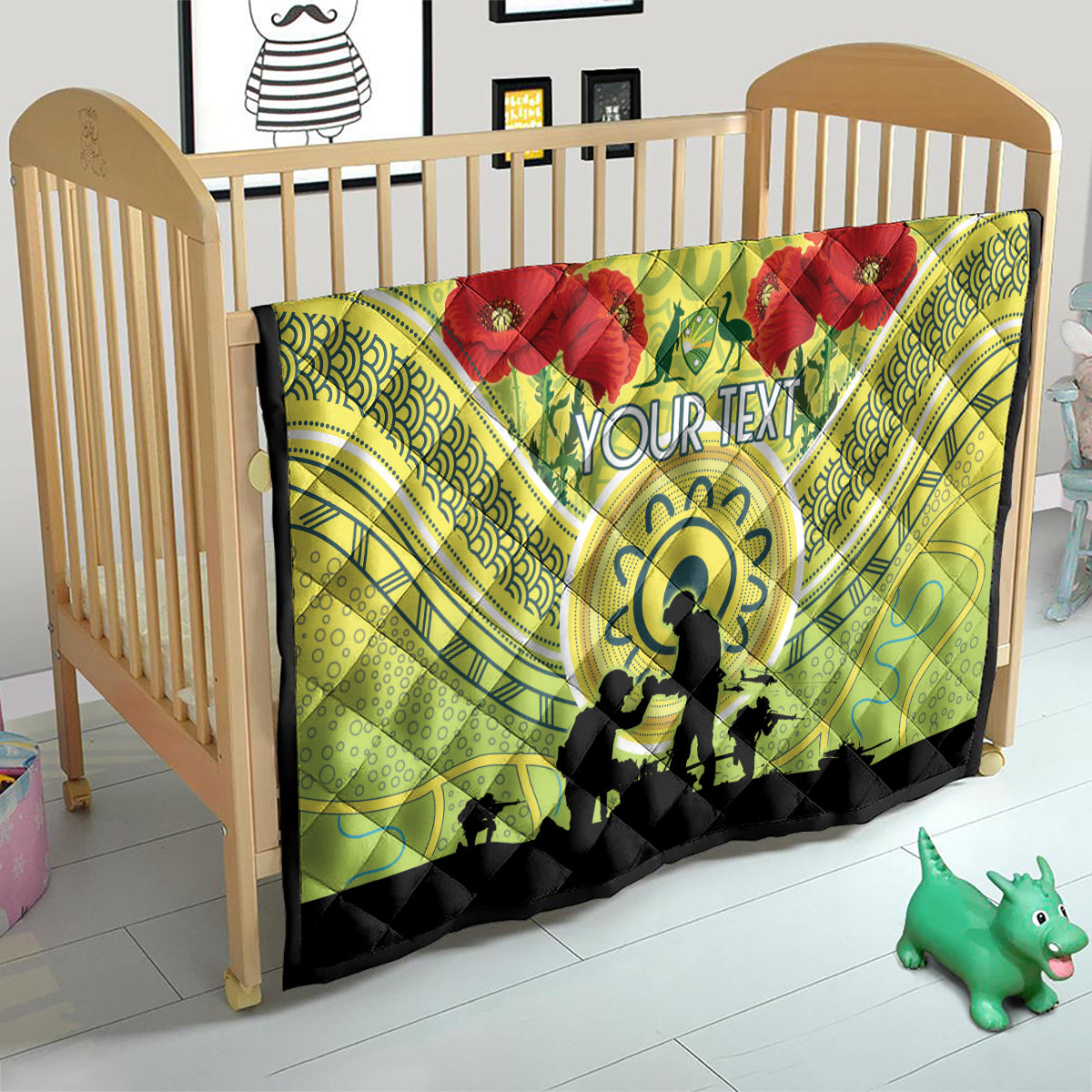 Custom Australia Cricket ANZAC Quilt The Military Soldiers with Aboriginal Style - Vibe Hoodie Shop