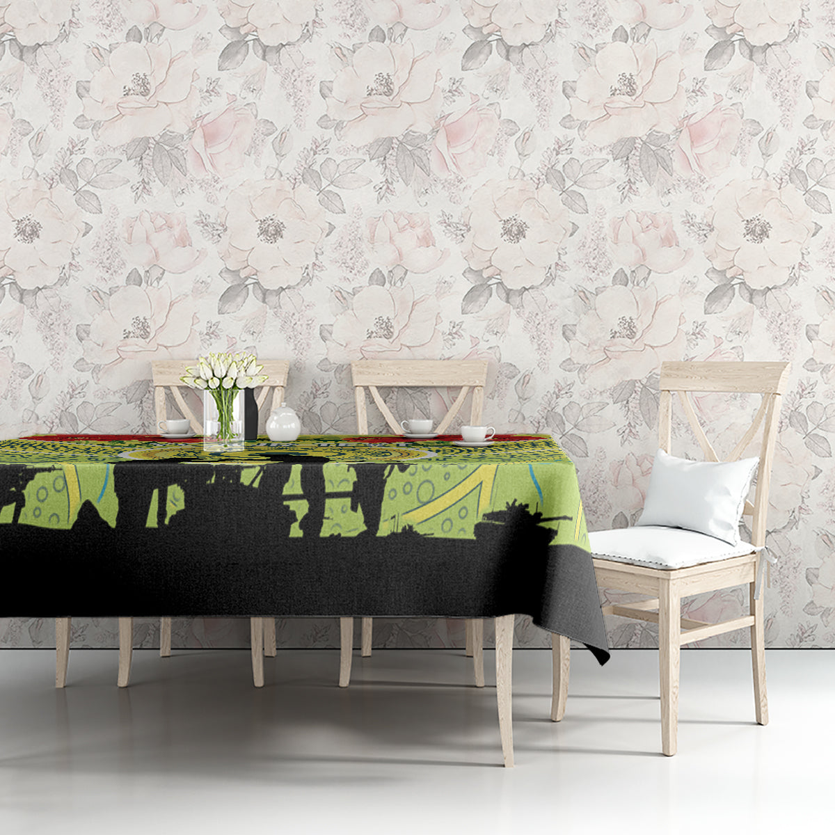 Custom Australia Cricket ANZAC Tablecloth The Military Soldiers with Aboriginal Style