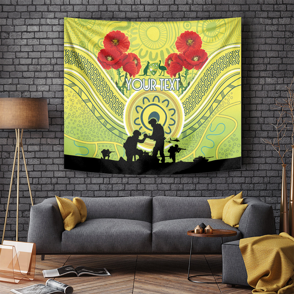 Custom Australia Cricket ANZAC Tapestry The Military Soldiers with Aboriginal Style - Vibe Hoodie Shop