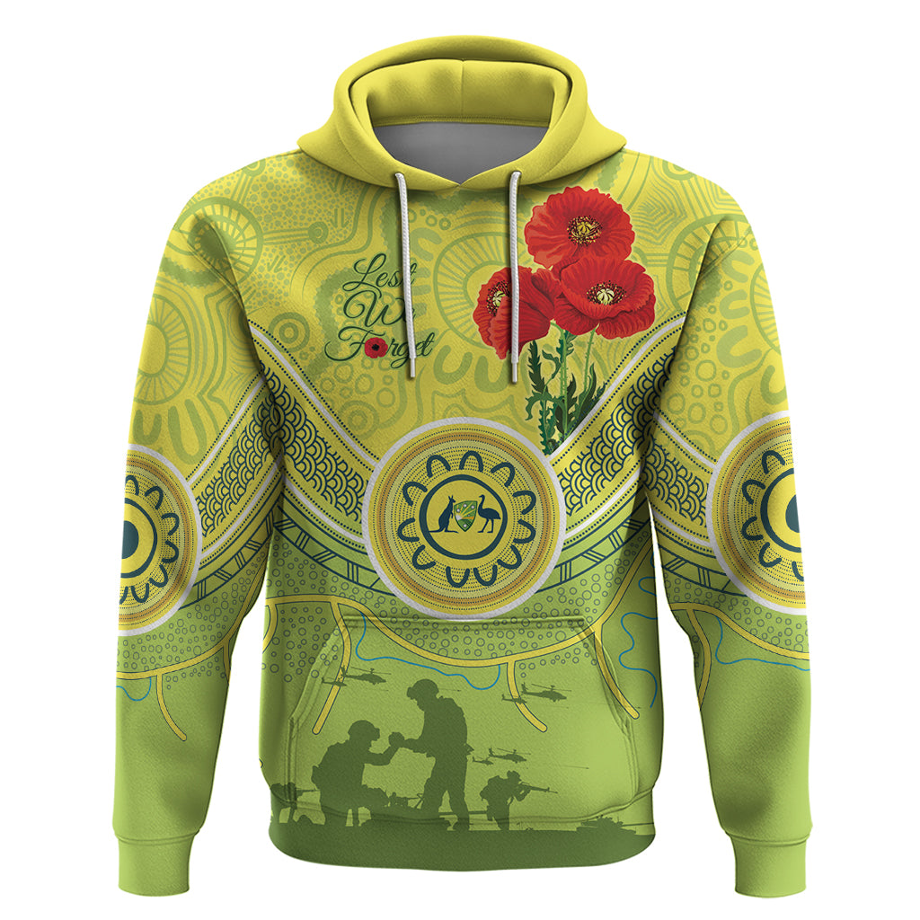 Custom Australia Cricket ANZAC Zip Hoodie The Military Soldiers with Aboriginal Style - Vibe Hoodie Shop