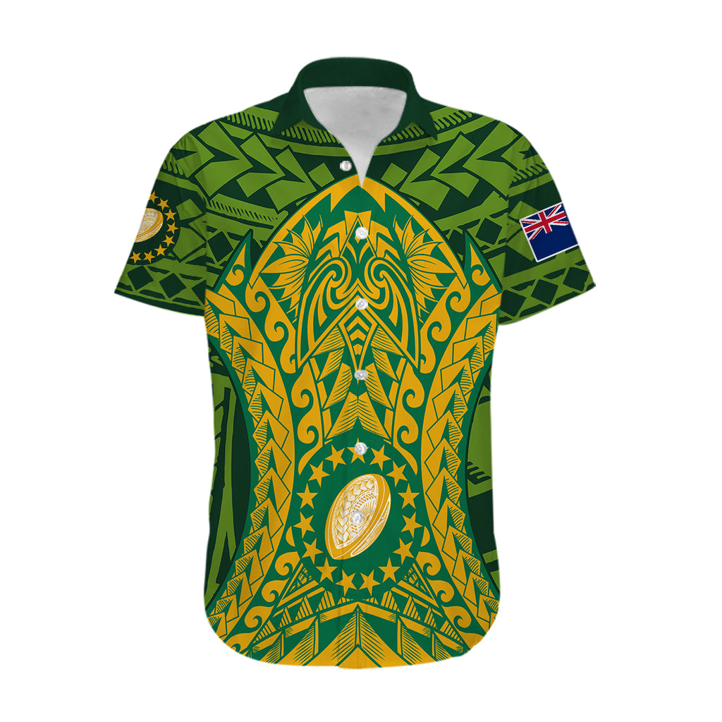Cook Islands Rugby Hawaiian Shirt Kukis Athletic Style - Vibe Hoodie Shop