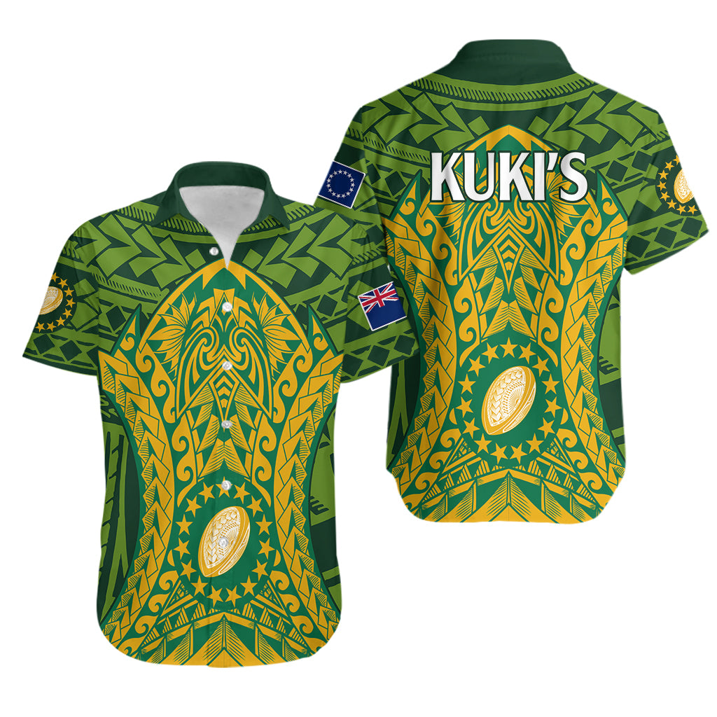 Cook Islands Rugby Hawaiian Shirt Kukis Athletic Style - Vibe Hoodie Shop