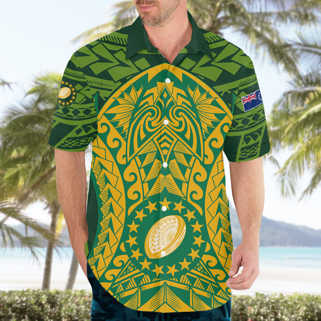 Cook Islands Rugby Hawaiian Shirt Kukis Athletic Style - Vibe Hoodie Shop