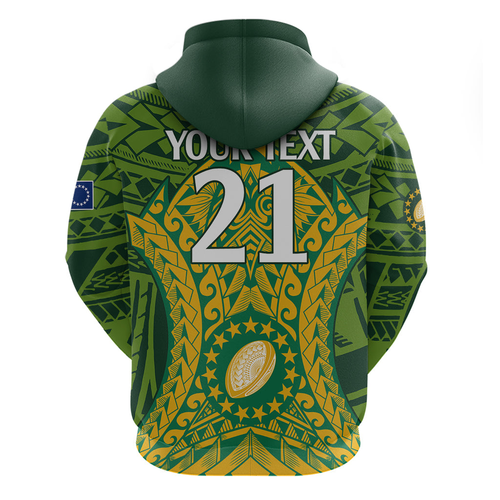 Personalised Cook Islands Rugby Hoodie Kukis Athletic Style LT9 - Vibe Hoodie Shop
